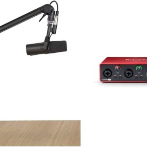 Gator Frameworks Deluxe Desk-Mounted Broadcast Microphone Boom Stand For Podcasts & Recording Integrated XLR Cable (GFWBCBM3000)