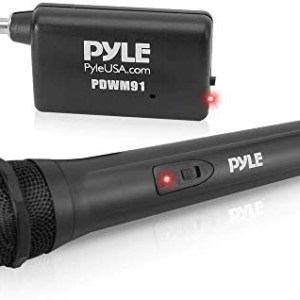 Portable VHF Wireless Microphone System - Professional Battery Operated Handheld Dynamic Unidirectional Cordless Microphone