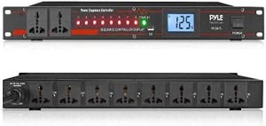 10 Outlet Power Sequencer Conditioner - 13 Amp 2000W Rack Mount Pro Audio Digital Power Supply Controller Regulator w/Voltage