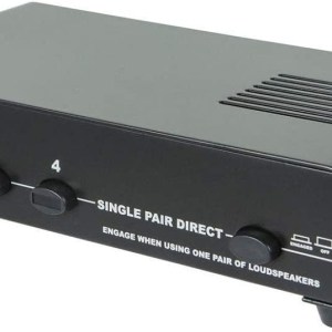 Monoprice 4-Channel Speaker Selector - Black Up To 140W Per Ch. Distribute Speakers, Perfect for Home Theater Audio