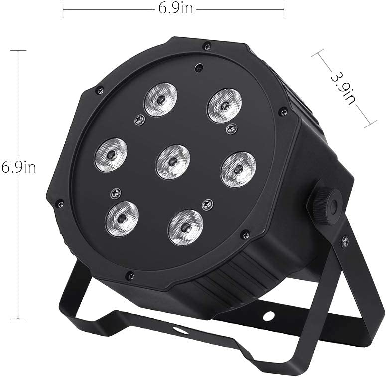 2 Pack Par Lights, YeeSite 70W 7LEDs RGBW 4 in 1 Stage Lights Sound Activated by Remote & DMX Control, Multi-Mode Par Can Light - Image 15