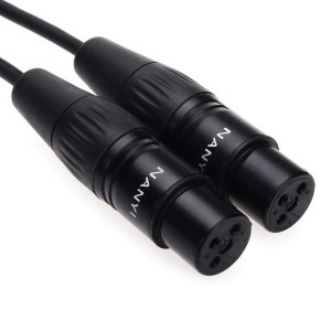 NANYI Microphone Cable XLR F to 2XLR F Patch Cord, XLR Female to 2XLR Female Microphone Cable DMX Cable Patch Cord, Oxygen Free