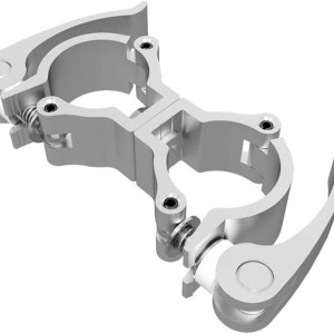 Global Truss Mini Aluminum 2" Quick Release Swivel Jointed Wrap Around Clamp, 220lbs Max Load