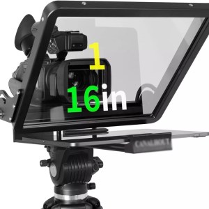 ZLXDP 16" Universal Teleprompter for All Tablets/iPad,Video Camera/DSLR,Pre-Assembled, 70/30 Beam Splitting Glass with Tote
