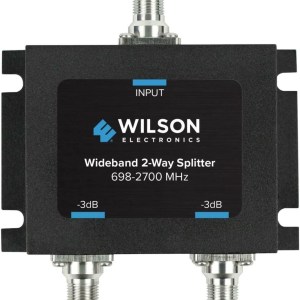 Wilson Electronics 850034 Wideband 2-Way Splitter with F-Female Connector, Black
