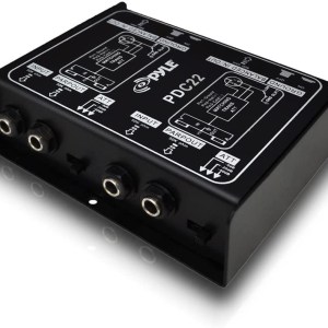 Premium Direct Injection Audio Box - Passive DI Unit Hum Eliminator w/ Input Attenuator to Connect Guitar & Bass - 1/4 Inch