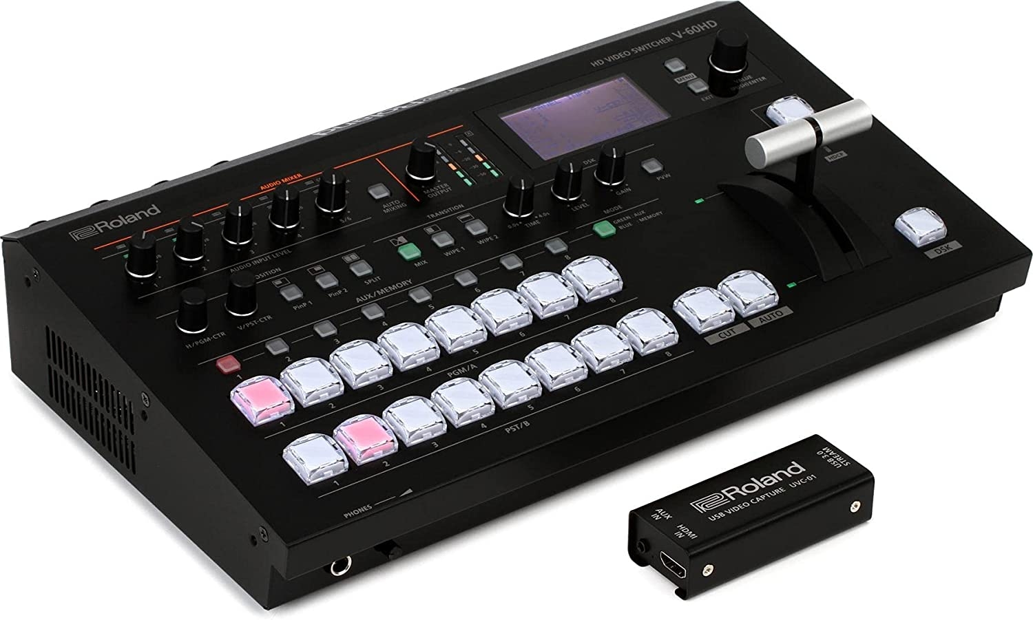 Roland V-60HD STR HD Video Switcher with UVC-01 Streaming Bundle