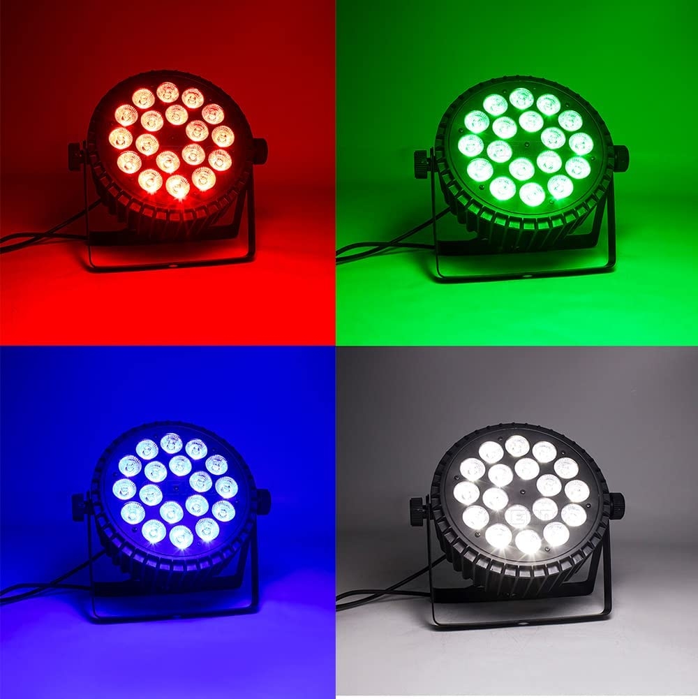 SHEHDS Stage Lights 18x12W LED Par Can Lights RGBW 4in1 DMX Uplights Aluminum Shell LED Stage Lighting DJ Lights with Sound - Image 21