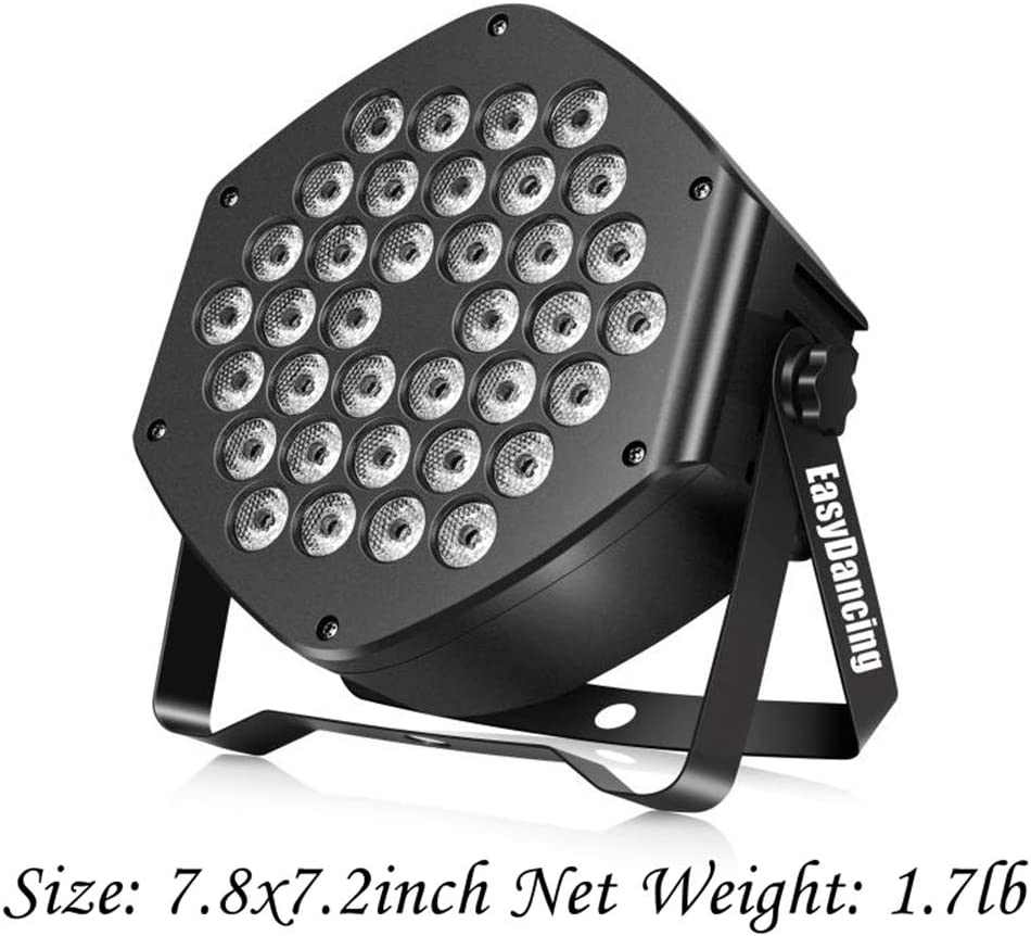 Par Lighting for Stage, 36x1W LED RGB 7 Channel with Remote for DJ KTV Disco Party (4 PCS) - Image 2