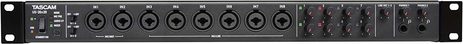 Tascam US-16x08 Rackmount USB Audio/MIDI Interface - Image 2
