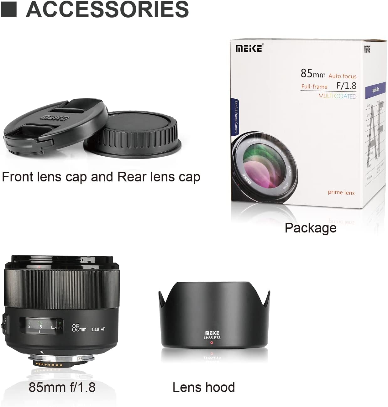 Meike 85mm F1.8 Auto Focus Full Frame Large Aperture Lens Compatible with Nikon F Mount DSLR Cameras D850 D750 D780 D610 D3200 - Image 6