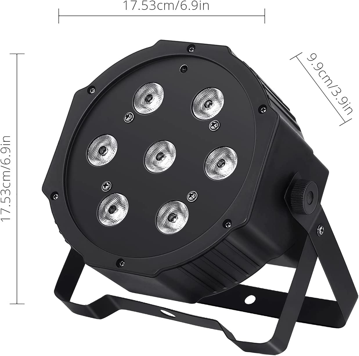 2 Pack Par Lights, YeeSite 70W 7LEDs RGBW 4 in 1 Stage Lights Sound Activated by Remote & DMX Control, Multi-Mode Par Can Light - Image 5
