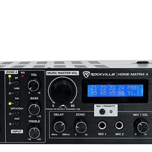 Rockville Home Matrix 4 Zone 8 Channel 600w Multi Room/Source Receiver/Amplifier