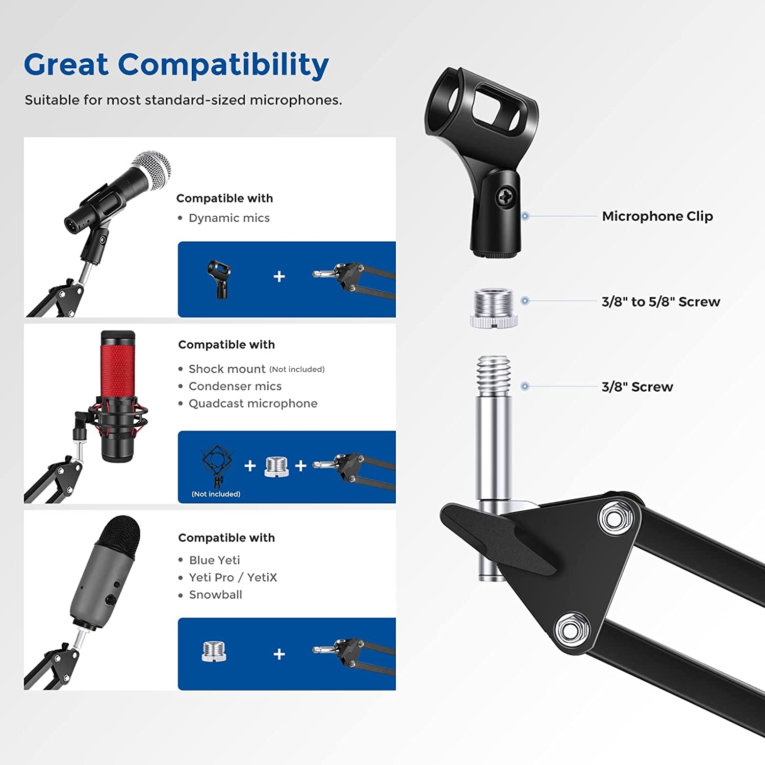 Samson Technologies Q2U USB/XLR Dynamic Microphone Recording and Podcasting Pack (Includes Mic Clip, Desktop Stand, Windscreen - Image 19