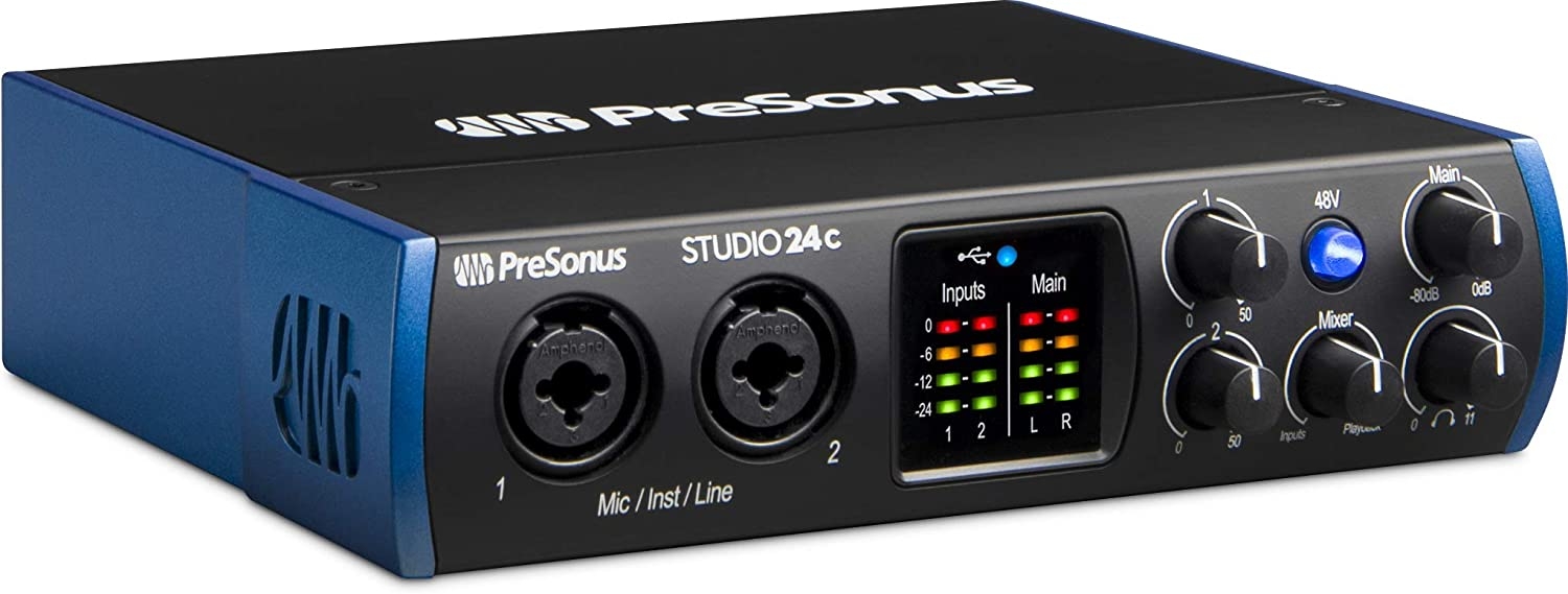 PreSonus Studio 24c 2x2, 192 kHz, USB Audio Interface with Studio One Artist and Ableton Live Lite DAW Recording Software - Image 41