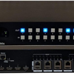 8x16 8x8 HDR 18GBPS HDbaseT 4K Matrix SWITCHER 16x16 with 8 Receivers HDMI 2.0a 2.0 CAT6 CAT5e HDMI HDCP2.2 Routing SPDIF Audio