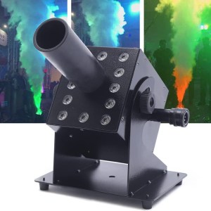 Stage Fog Machines, RGB Column Smoke DMX Cannon LED CO2 Jet Machine with 9 DMX Channels for Stage Show DJ Party Effect 250W