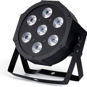 Stage Lights 7x18W Uplights with Strict Testing 6in1 RGBWA UV LED Par Lights Sound Activated DMX512 Control Bright DJ Par Light
