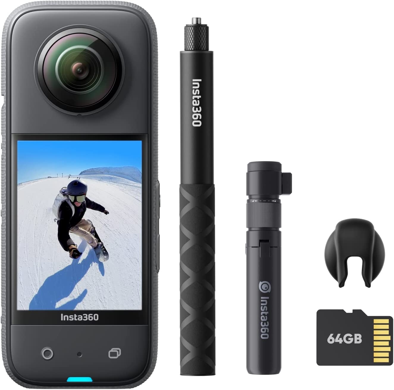 insta360 X3 - Waterproof 360 Action Camera with 1/2" 48MP Sensors, 5.7K 360 Active HDR Video, 72MP 360 Photo, 4K Single-Lens, - Image 32
