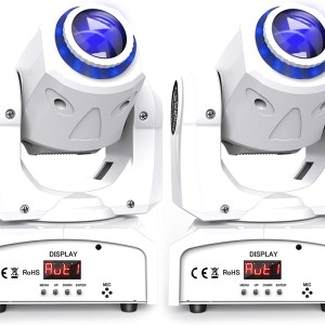 Moving Head Lights LED Stage Lights Spot 4 Color RGBW Gobos with Magical Circle 60W DMX for DJ Disco Party Lights by U`King