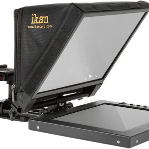 Ikan 12-inch Portable Teleprompter Kit, Adjustable Glass Frame, Easy to Assemble, Extreme Clarity (PT1200) - Black