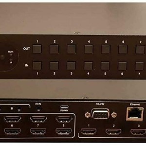 8x8 HDMI 4K HDR Matrix Switcher 18GBPS Ultra YUV 4:4:4 HDCP2.2 60Hz HDMI 2.0B Doby Atmos HDTV Routing SELECTOR SPDIF Audio