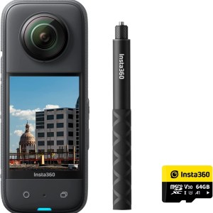 insta360 X3 - Waterproof 360 Action Camera with 1/2" 48MP Sensors, 5.7K 360 Active HDR Video, 72MP 360 Photo, 4K Single-Lens,