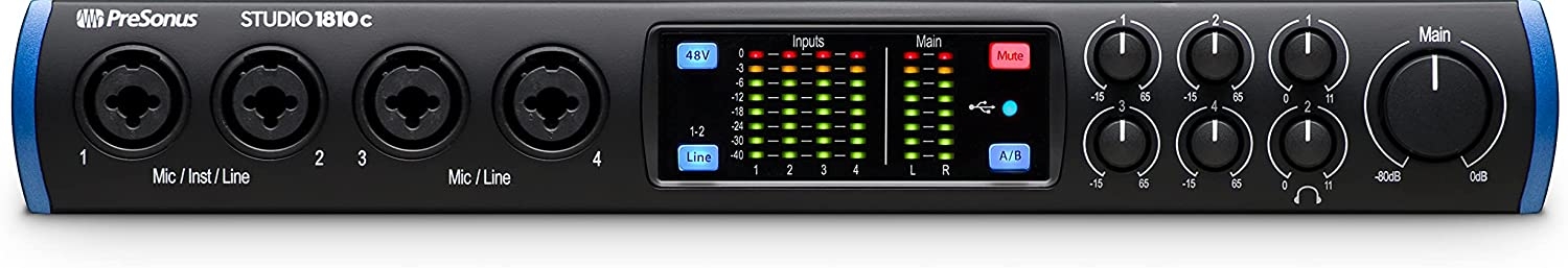 PreSonus Studio 24c 2x2, 192 kHz, USB Audio Interface with Studio One Artist and Ableton Live Lite DAW Recording Software - Image 39
