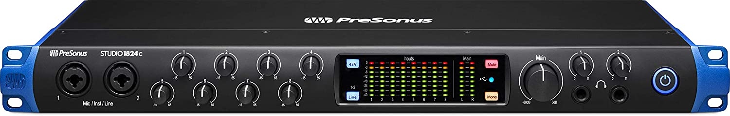 PreSonus Studio 24c 2x2, 192 kHz, USB Audio Interface with Studio One Artist and Ableton Live Lite DAW Recording Software - Image 15