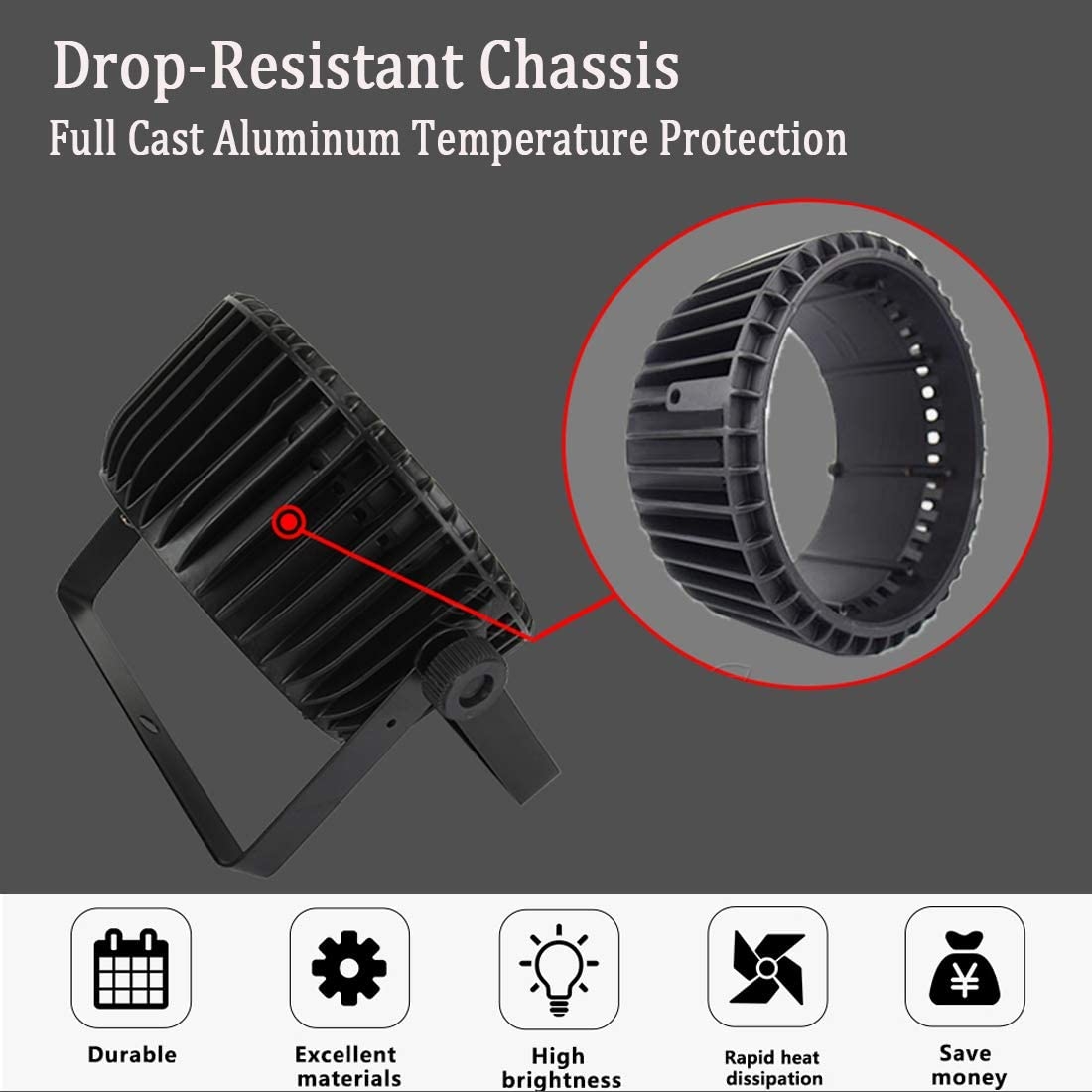 SHEHDS Stage Lights 18x12W LED Par Can Lights RGBW 4in1 DMX Uplights Aluminum Shell LED Stage Lighting DJ Lights with Sound - Image 10
