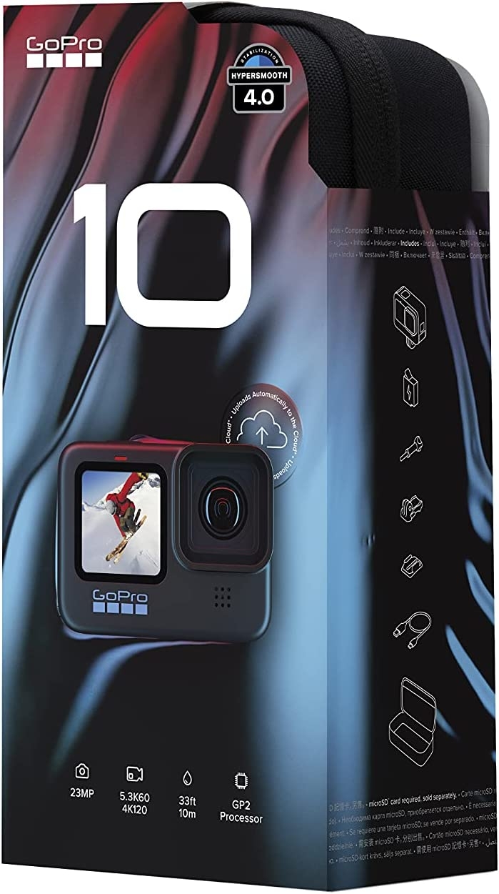 GoPro HERO10 Black Accessory Bundle - Includes HERO10 Camera, Shorty (Mini Extension Pole + Grip), Magnetic Swivel Clip, - Image 15