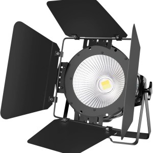 BETOPPER White Stage Par Lights w/Barndoor Professional 100W COB Spotlight Bright DJ Light Strobe Lighting for