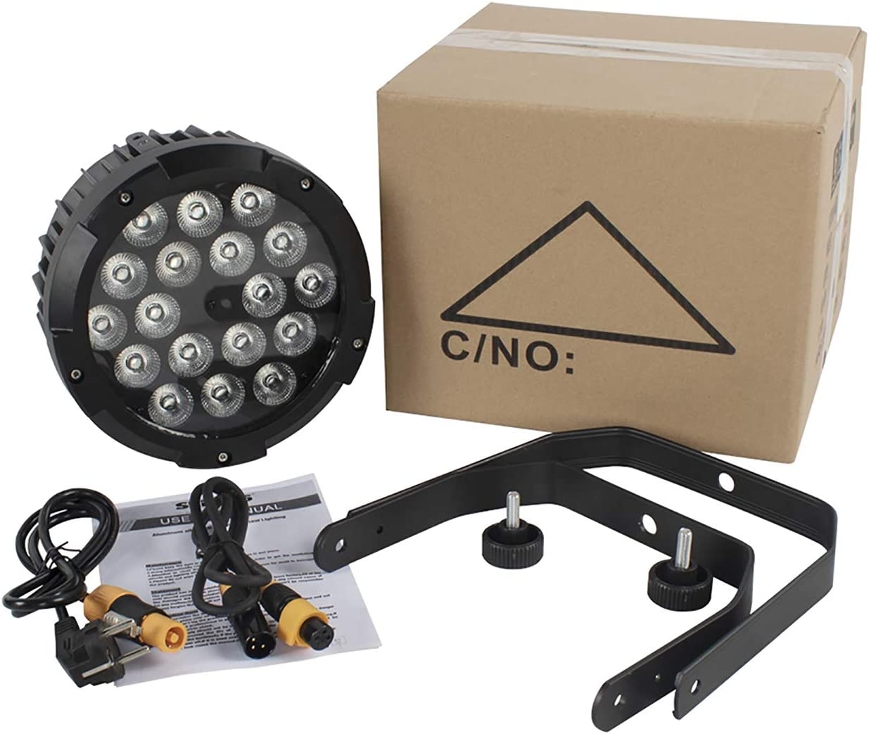 SHEHDS Stage Lights 18x12W LED Par Can Lights RGBW 4in1 DMX Uplights Aluminum Shell LED Stage Lighting DJ Lights with Sound - Image 6
