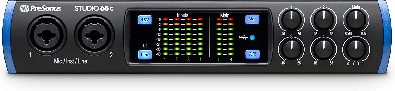 PreSonus Studio 24c 2x2, 192 kHz, USB Audio Interface with Studio One Artist and Ableton Live Lite DAW Recording Software - Image 7