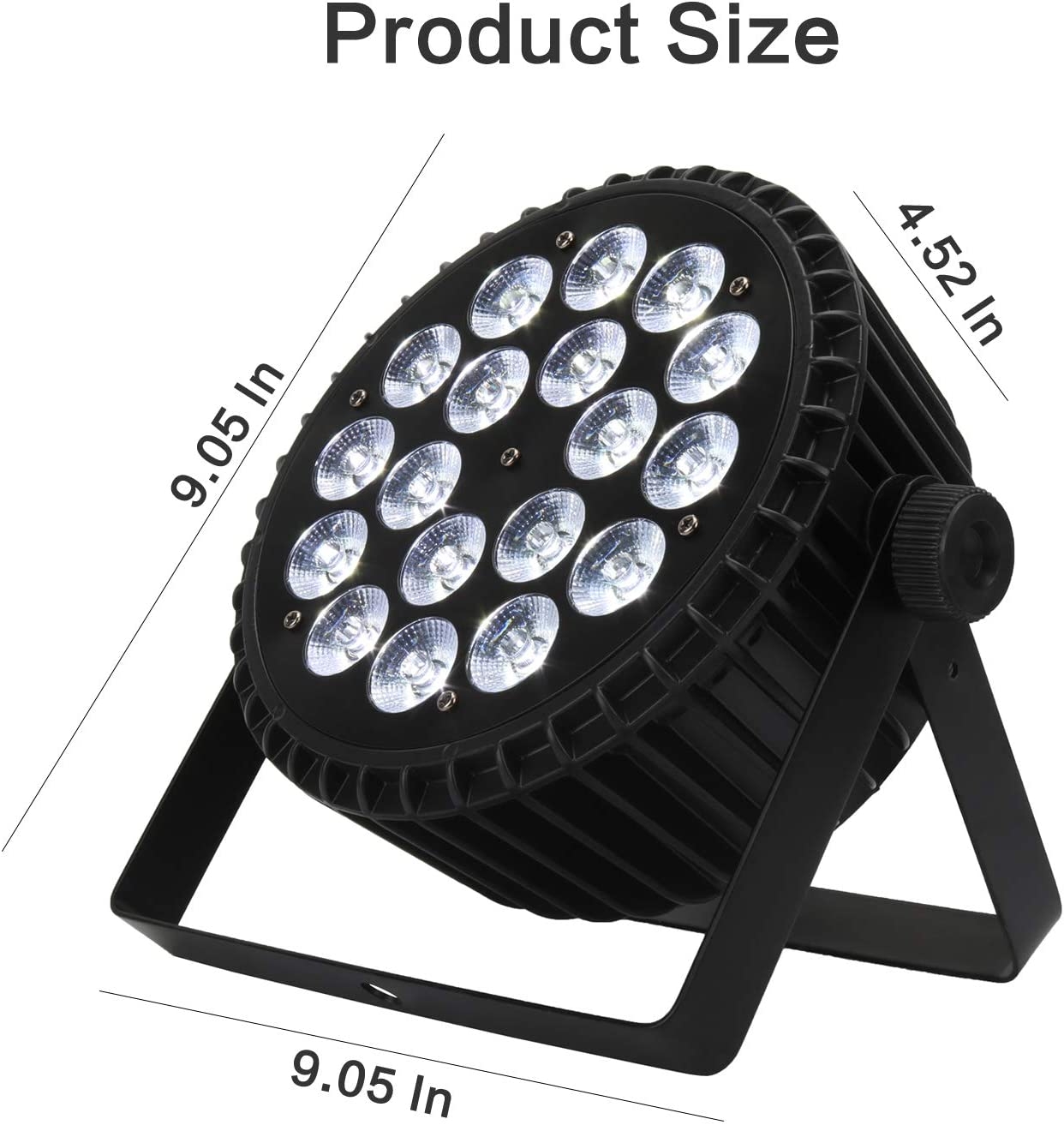 SHEHDS Stage Lights 18x12W LED Par Can Lights RGBW 4in1 DMX Uplights Aluminum Shell LED Stage Lighting DJ Lights with Sound - Image 13