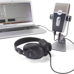 AKG Pro Audio Podcaster Essentials Kit for Streamers, Vloggers, and Gamers-Includes Lyra USB-C Microphone, K371 Headphones, and