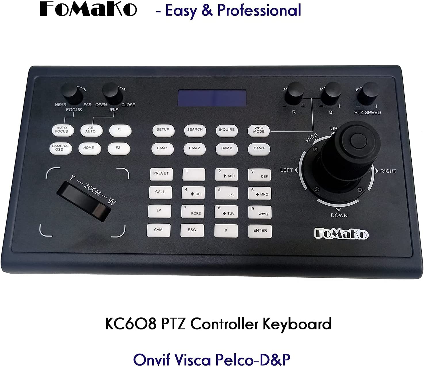 FoMaKo PTZ Camera 20X Optical Zoom HDMI PTZ Bundle with PTZ Controller PoE Keyboard,Contains 3 Items(FMK20SDx2+KC608) - Image 7