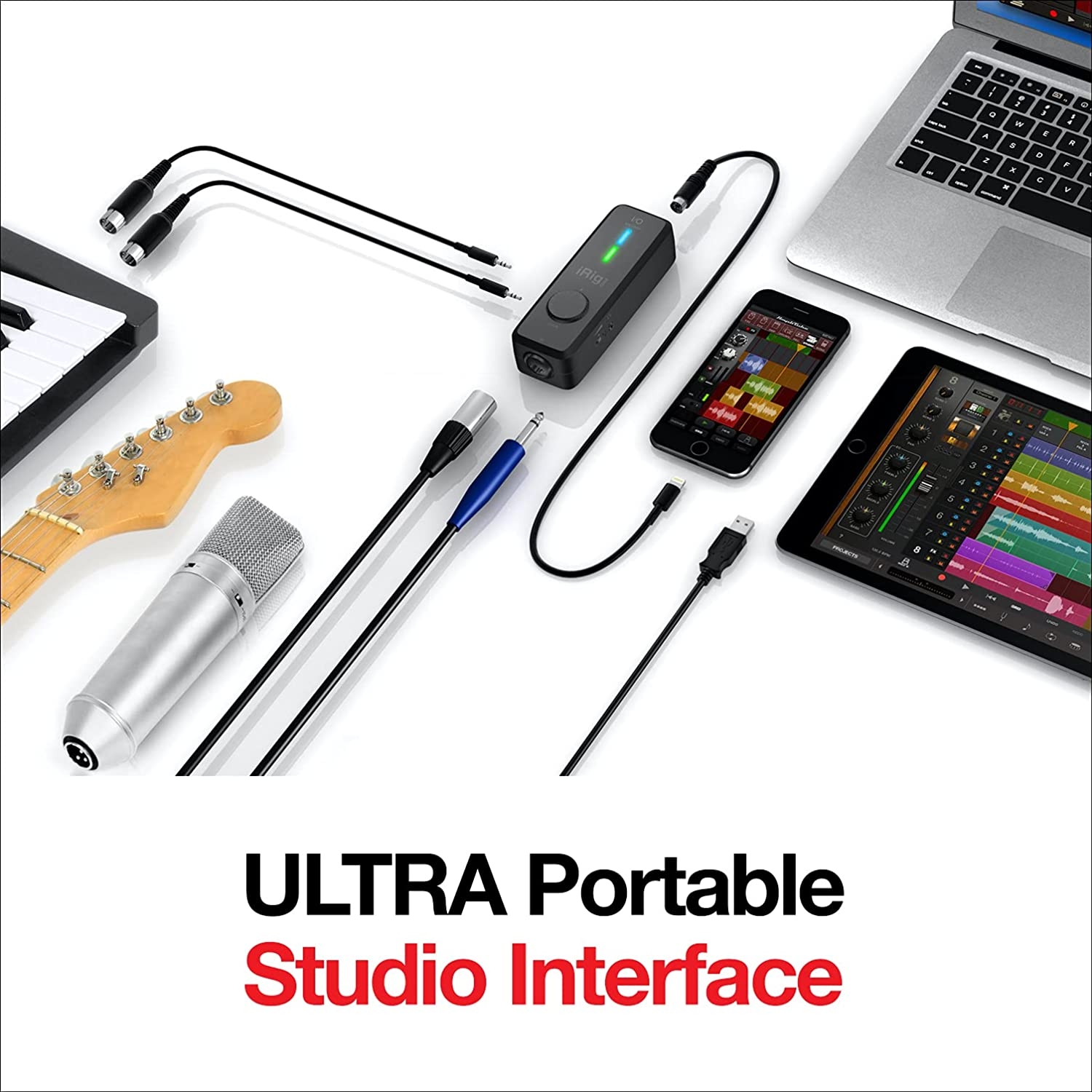 IK Multimedia iRig Pro Duo I/O USB audio interface, TRS balanced & headphones outputs, audio mixer to 24-bit, midi interface for - Image 4