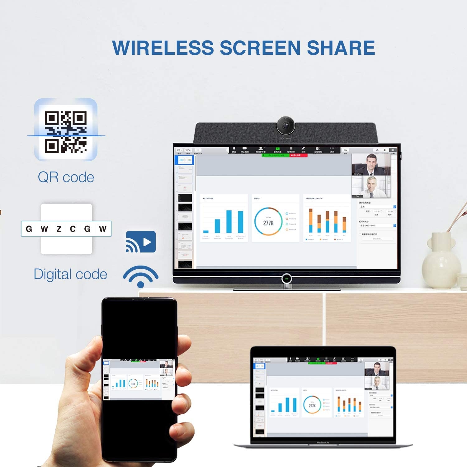 Enther&MAXHUB Bluetooth Speakerphone,USB Conference Speaker with 6 Microphones, Enhanced 360° Voice Pickup and Noise - Image 6