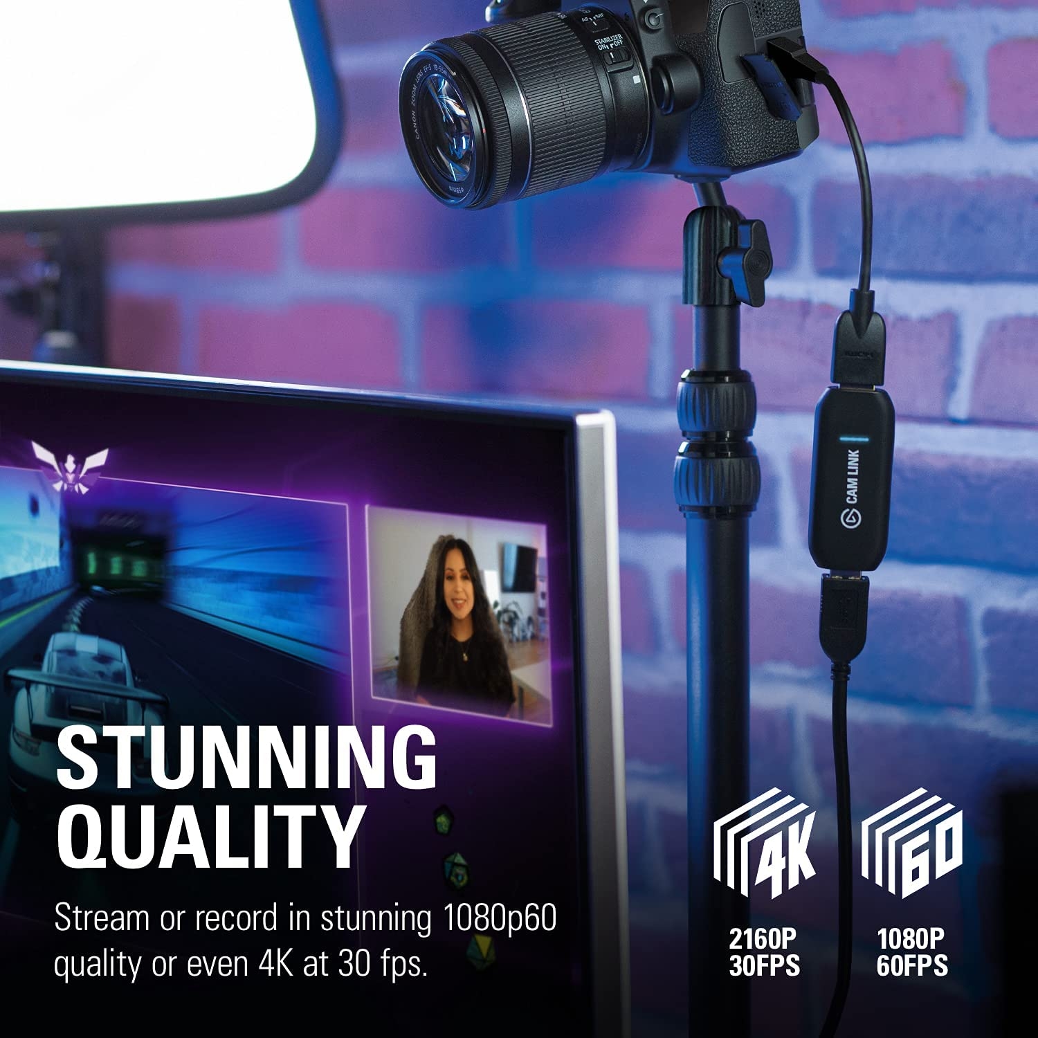 Elgato Cam Link 4K, External Camera Capture Card, Stream and Record with DSLR, Camcorder, ActionCam as Webcam in 1080p60, 4K30 - Image 3