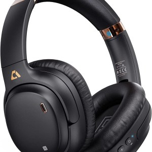 Ankbit E600Pro Hybrid Active Noise Cancelling Headphones with aptX HD & Low Latency, Over Ear Bluetooth Headphones Wireless