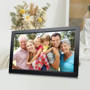 19" True Cloud Frame with Editable Cloud Albums, 20GB Free Cloud Storage, Computer or APP Remote Manage, Easy Setup, Full
