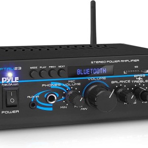 Pyle WiFi Stereo Amplifier Receiver Professional Home Theater Audio System Wireless Bluetooth Connectivity AUX MP3 Music
