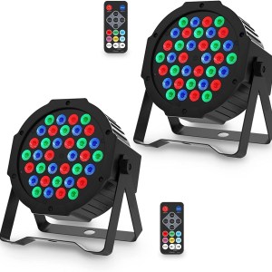 ValaVa Rechargeable Par Lights Battery Powered RGB 36 LED Uplights Wireless Stage Lights DJ Light with Remote & DMX Control, Par