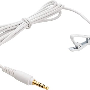 Saramonic White 3.5mm Lavalier with 4.1’ (1.25m) Cable for Wireless Systems, Portable Recorders, Cameras, Blink 500, Blink 500