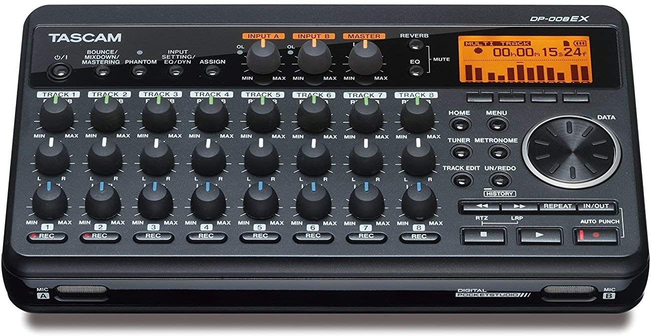 TASCAM Compact 8-Track Digital Pocketstudio Multitrack Recorder (DP-008EX) - Image 2
