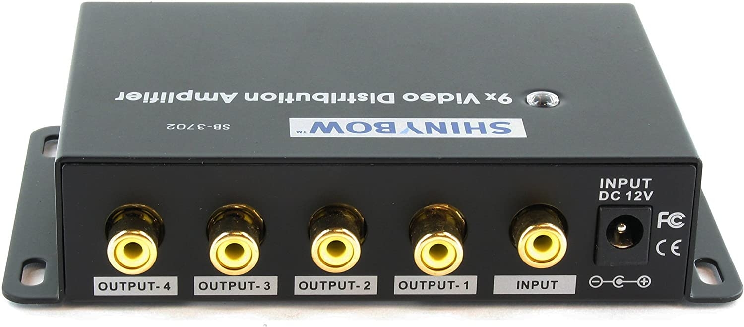 Shinybow 1x9 (1:9) 9-Way Composite RCA Video Splitter Distribution Amplifier SB-3702RCA - Image 3