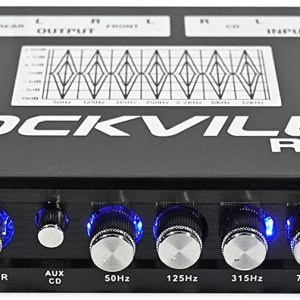 Rockville R7EQ 1/2 Din 7 Band Car Audio Equalizer EQ w/Front, Rear + Sub Output
