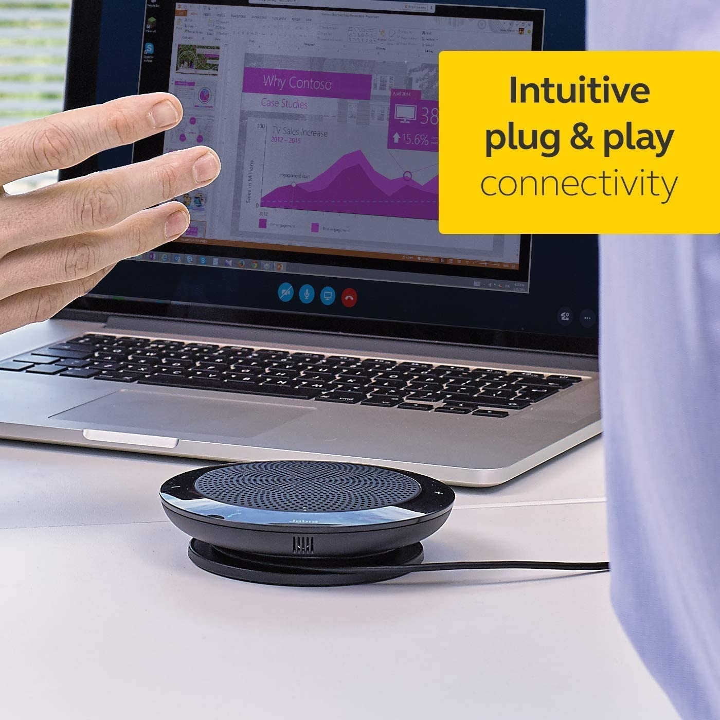 Jabra Speak 510 Wireless Bluetooth Speaker for Softphone and Mobile Phone – Easy Setup, Portable Speaker for Holding Meetings - Image 52