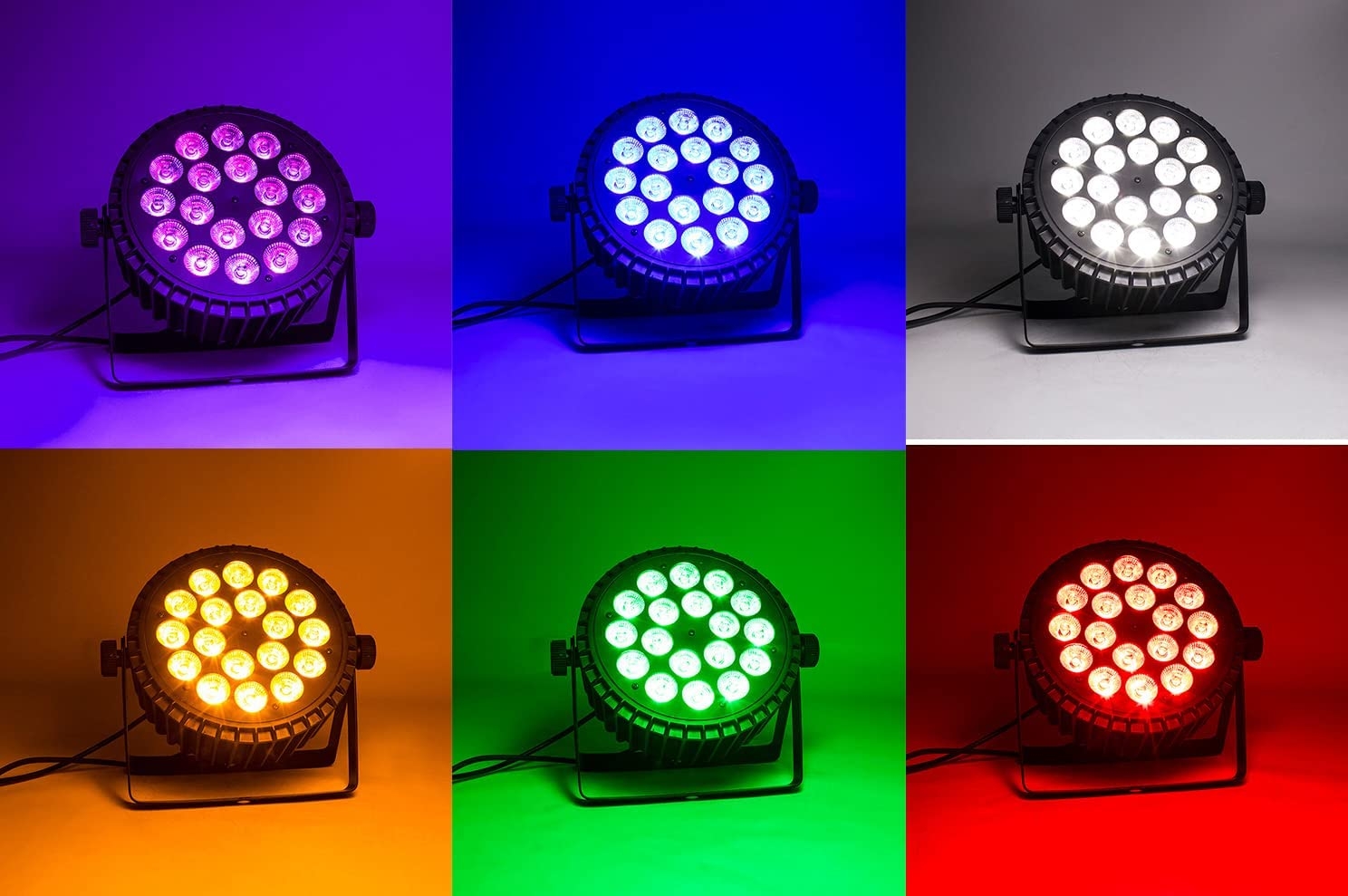 SHEHDS Stage Lights 18x12W LED Par Can Lights RGBW 4in1 DMX Uplights Aluminum Shell LED Stage Lighting DJ Lights with Sound - Image 8